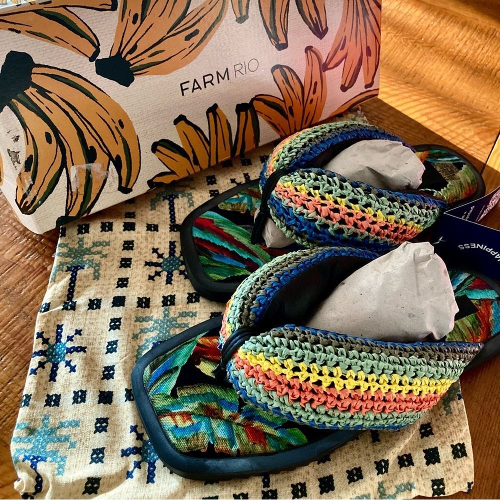 FARM Rio Multicolor Crochet Sandals - Picture 3 of 12